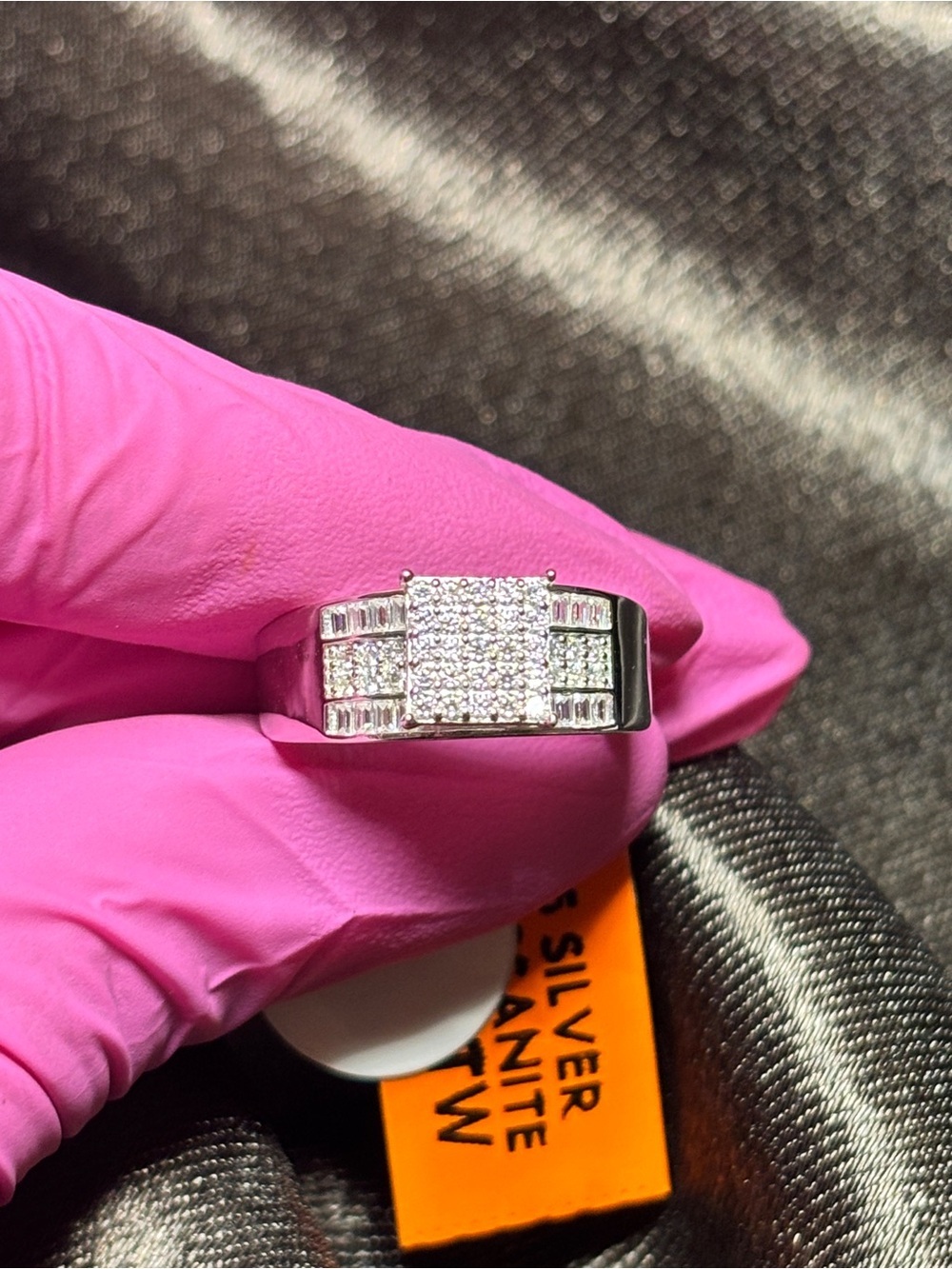 .925 Sterling Silver 1.5ct. VVS Moissanite Statement Ring Size 8 - Picture 8 of 16